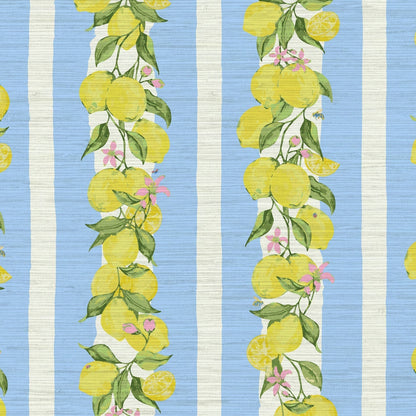 Grasscloth wallpaper Natural Textured Eco-Friendly Non-toxic High-quality  Sustainable Interior Design Bold Custom Tailor-made Retro chic Grand millennial Maximalism  Traditional Dopamine decor Coastal Garden Seaside Seashore Waterfront Cottage core Countryside Vintage Imperfect Rural Farm core rustic stripe feminine floral lemon stripe horizontal fruit food  preppy stripe yellow white pink mint green french blue 