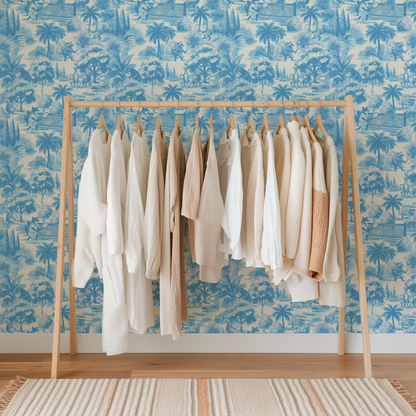 Match Point Tennis Toile Wallpaper