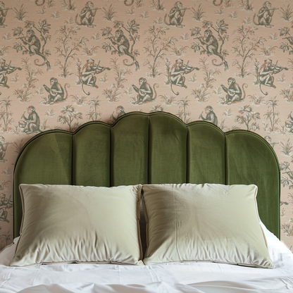 Monkey See Monkey Play Toile Wallpaper