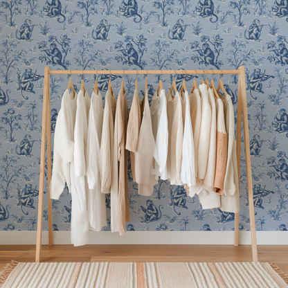 Monkey See Monkey Play Toile Wallpaper