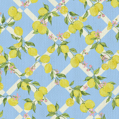 Never Tear Us Apart Lemon Lattice Floral Wallpaper
