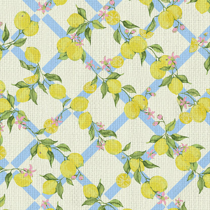 Never Tear Us Apart Lemon Lattice Floral Wallpaper