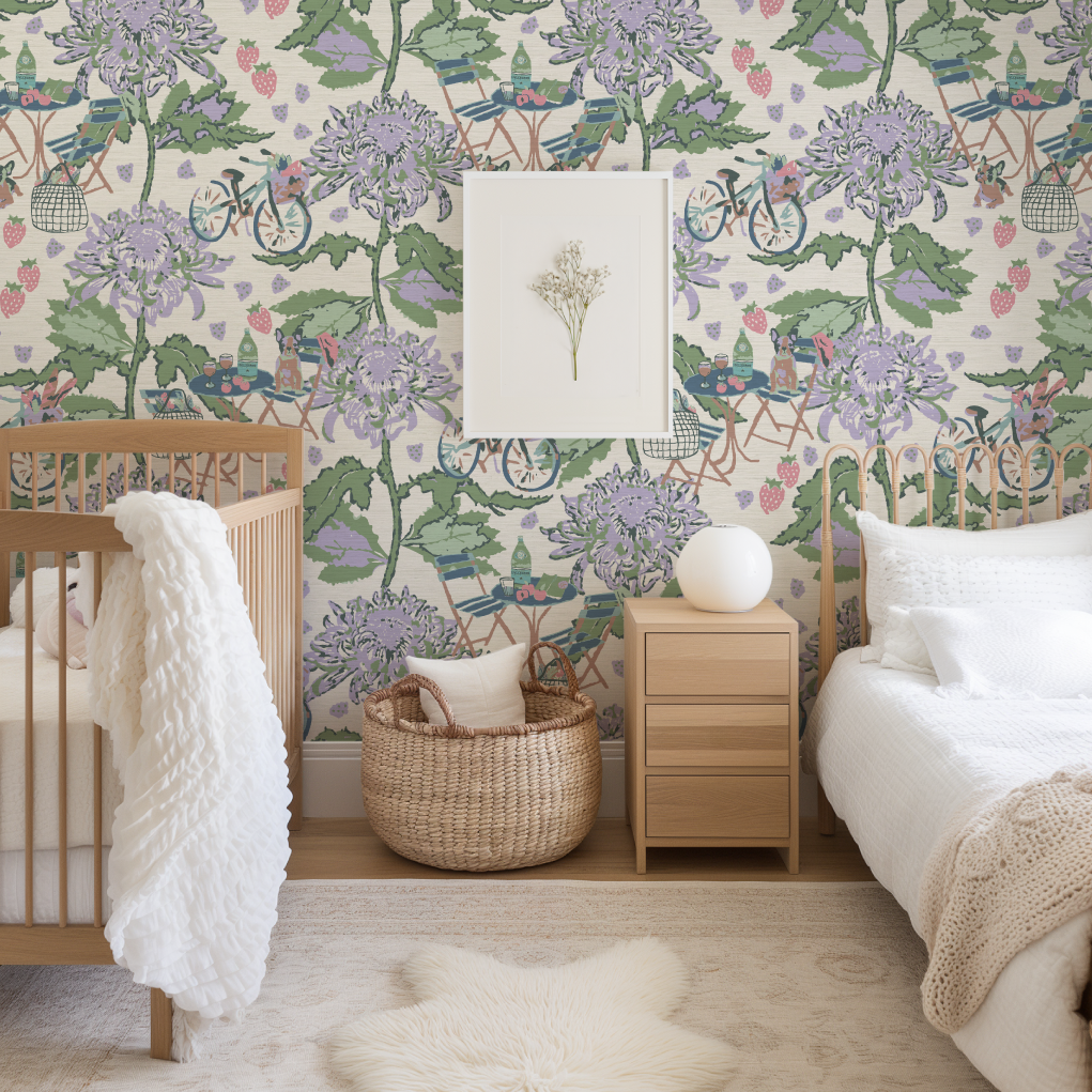 Oh La La French Bistro Wallpaper