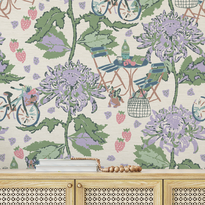 Oh La La French Bistro Wallpaper