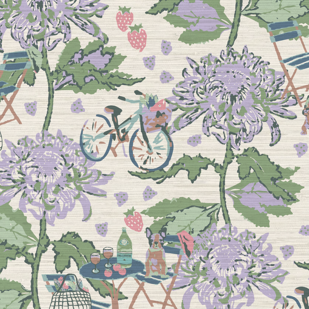 Oh La La French Bistro Wallpaper