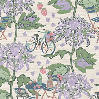 Oh La La French Bistro Wallpaper