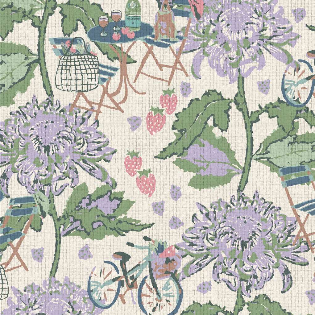 Oh La La French Bistro Wallpaper