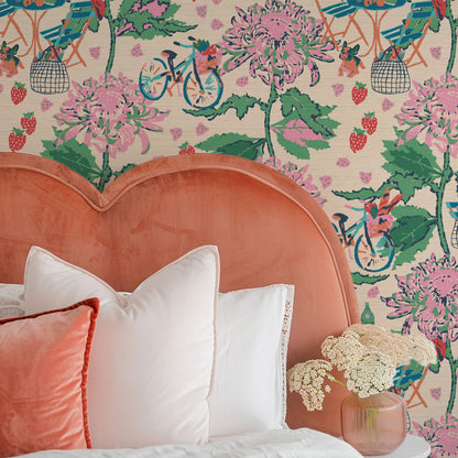 Oh La La French Bistro Wallpaper