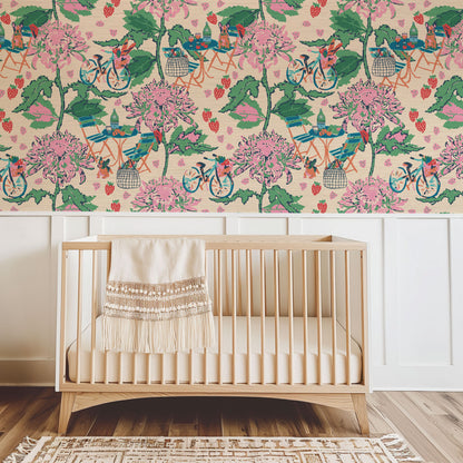 Oh La La French Bistro Wallpaper
