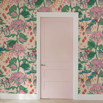 Oh La La French Bistro Wallpaper