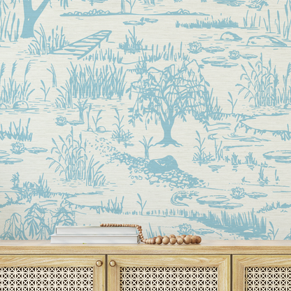 On Golden Pond Everglade Toile Wallpaper