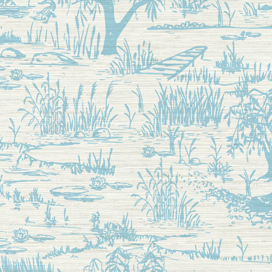 On Golden Pond Everglade Toile Wallpaper