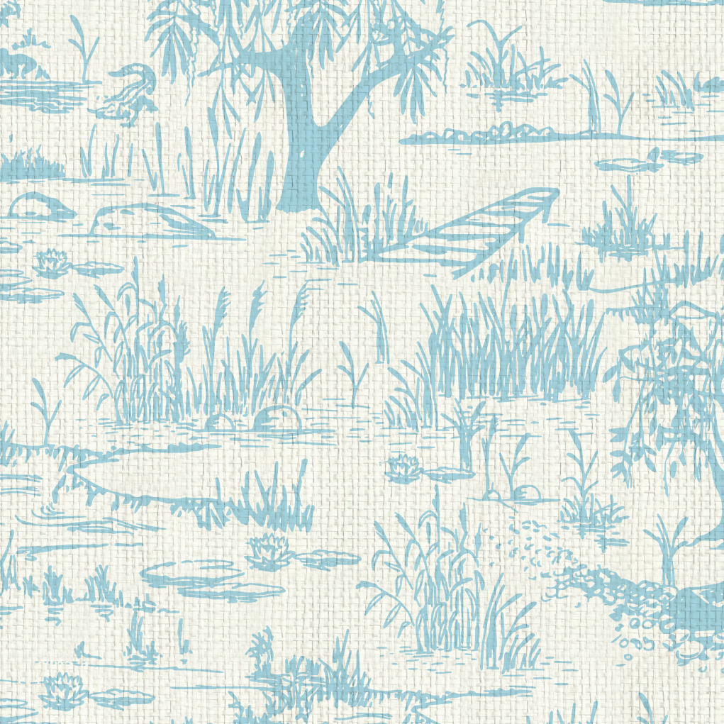 On Golden Pond Everglade Toile Wallpaper