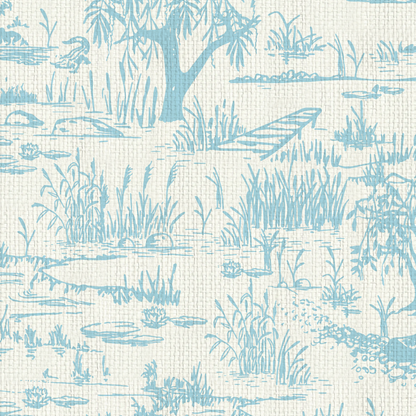 On Golden Pond Everglade Toile Wallpaper