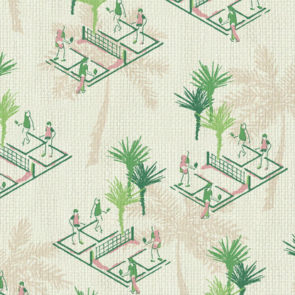 Ace of Pickles Pickleball Toile Wallpaper