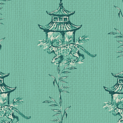 Pagoda Prowl Chinoiserie Wallpaper
