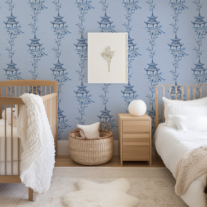 Pagoda Prowl Chinoiserie Wallpaper