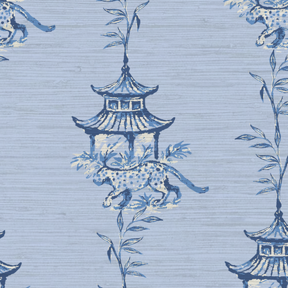 Pagoda Prowl Chinoiserie Wallpaper