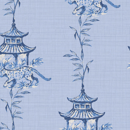 Pagoda Prowl Chinoiserie Wallpaper
