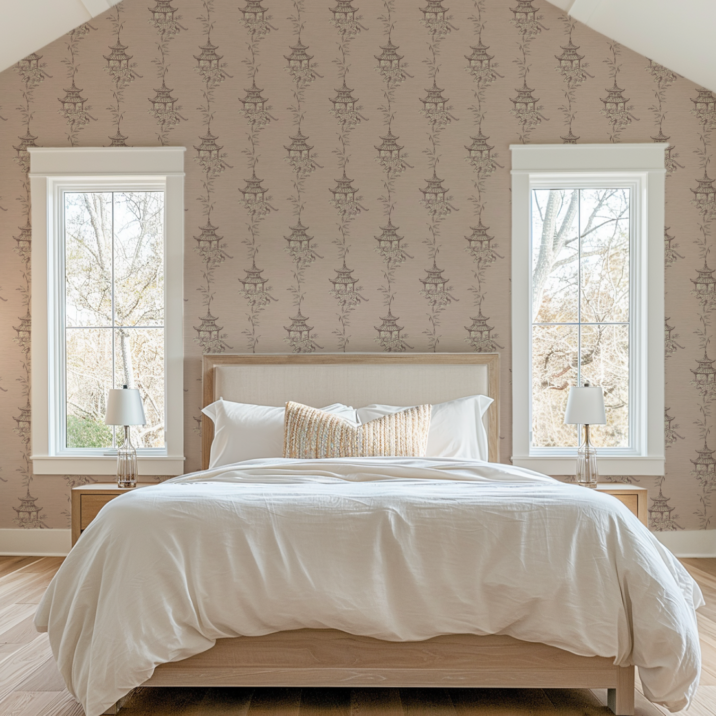 Pagoda Prowl Chinoiserie Wallpaper