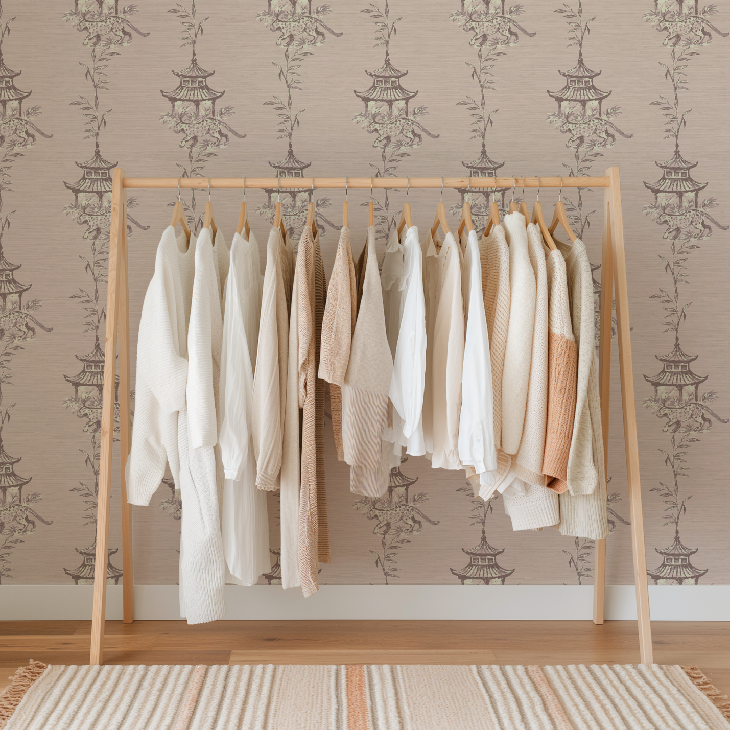 Pagoda Prowl Chinoiserie Wallpaper