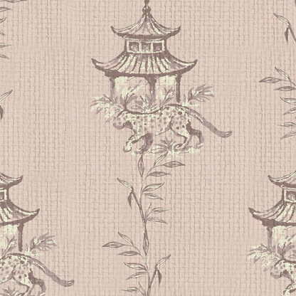 Pagoda Prowl Chinoiserie Wallpaper