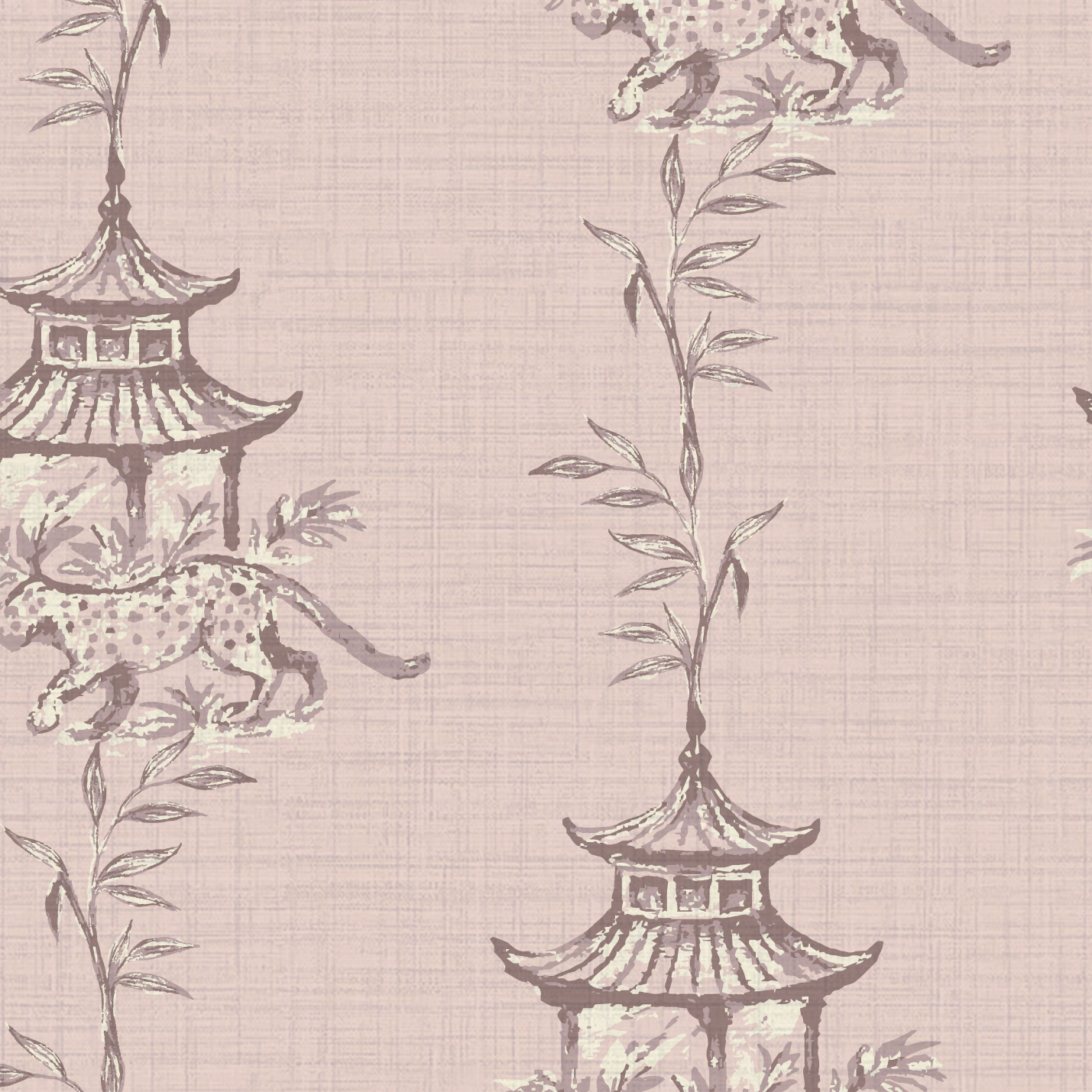 Pagoda Prowl Chinoiserie Wallpaper