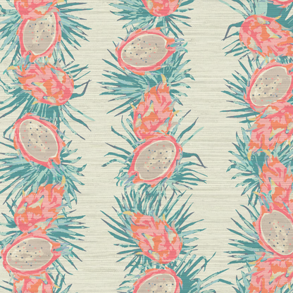 Passion Play Striped Dragon Fruit Wallpaper