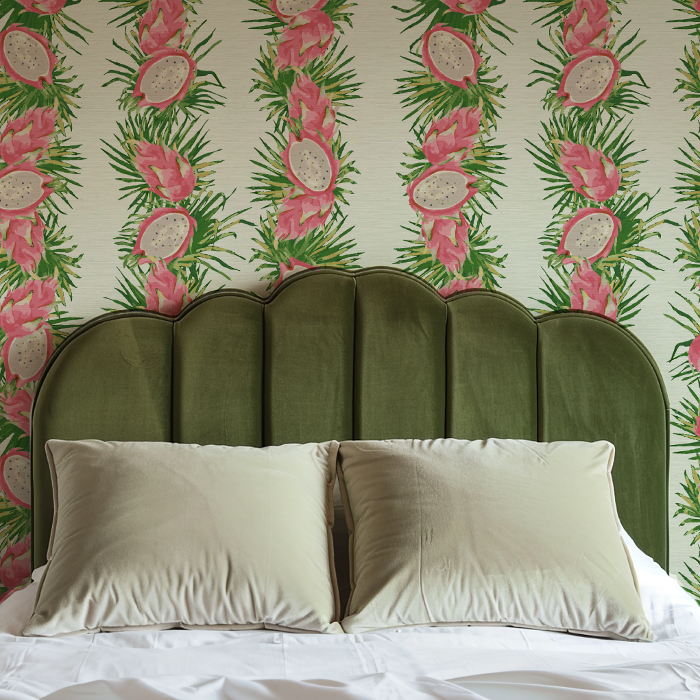 Passion Play Striped Dragon Fruit Wallpaper