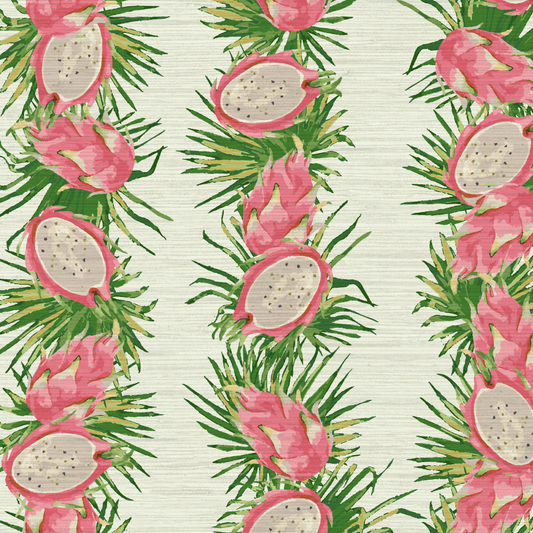 Passion Play Striped Dragon Fruit Wallpaper