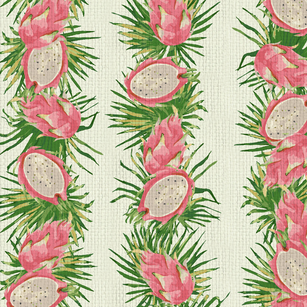 Passion Play Striped Dragon Fruit Wallpaper