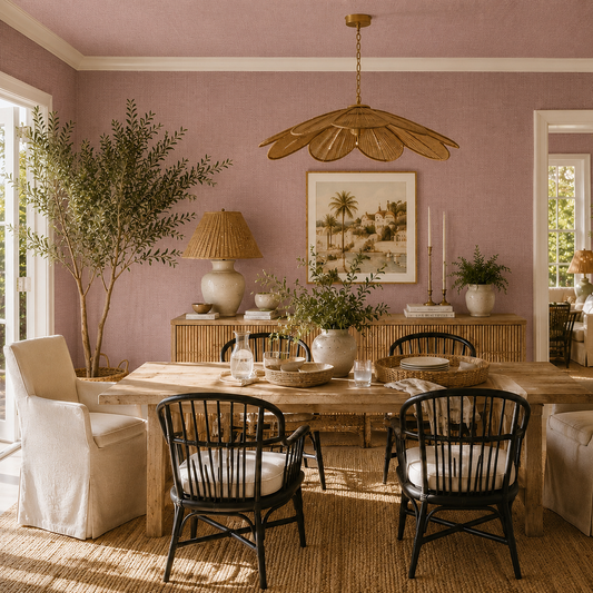 Pixie Dust Pink Sisal Wallpaper