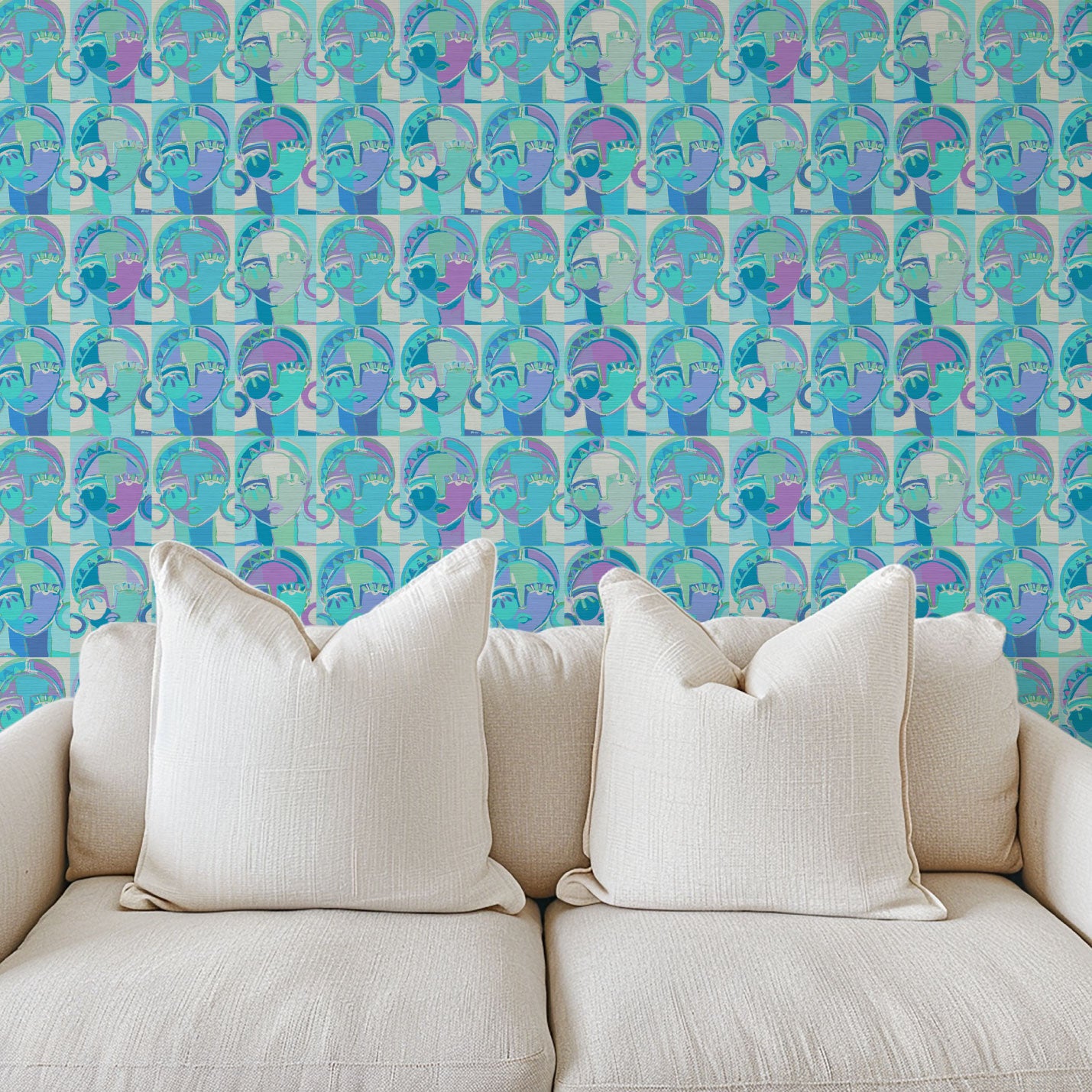 Pop Portrait Women Wallpaper by Brittany Atkinson