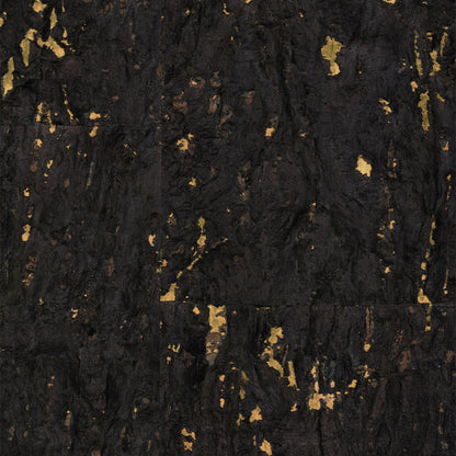 Raider of the Lost Bark Dark Brown Metallic Gold Natural Cork Wallpaper
