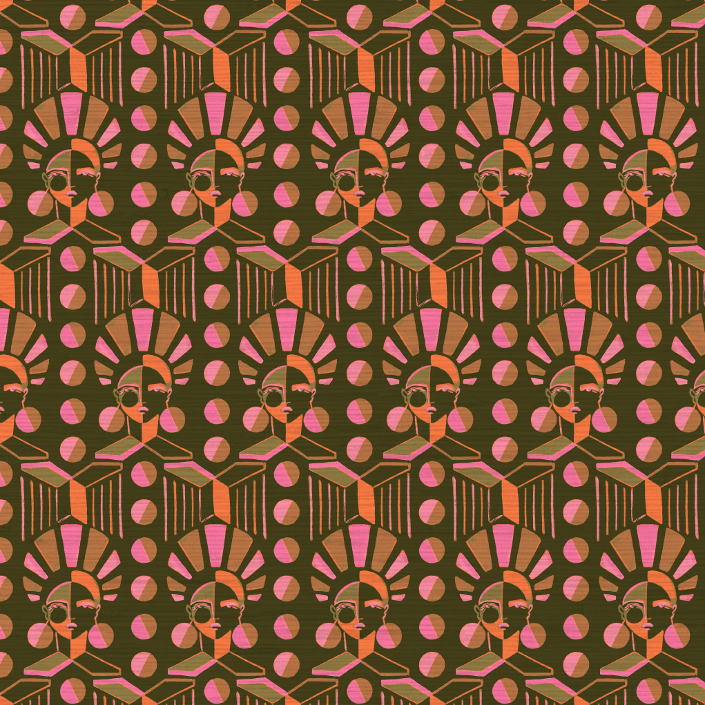 Retro Luxe Geo Women Wallpaper by Brittany Atkinson