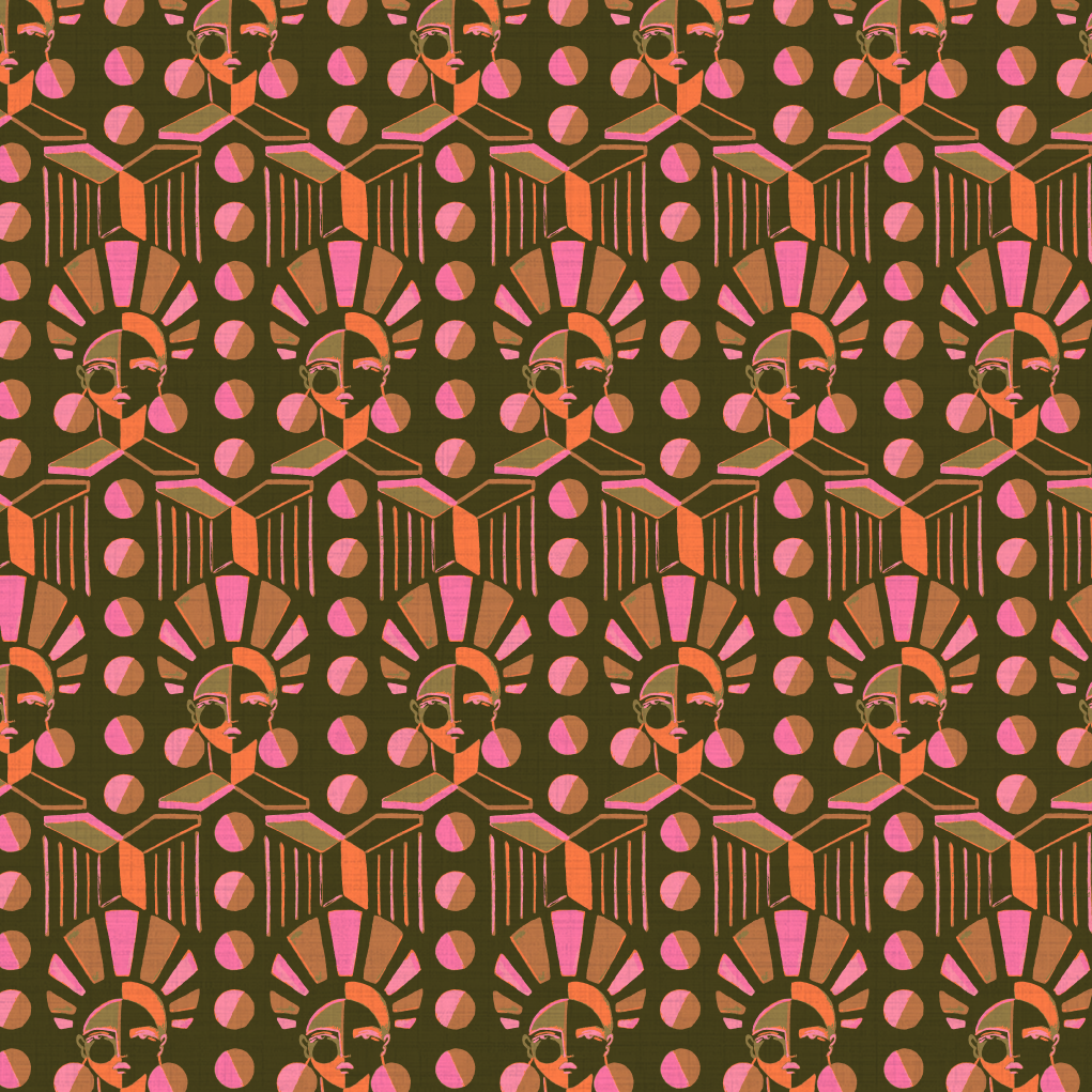 Retro Luxe Geo Women Wallpaper by Brittany Atkinson