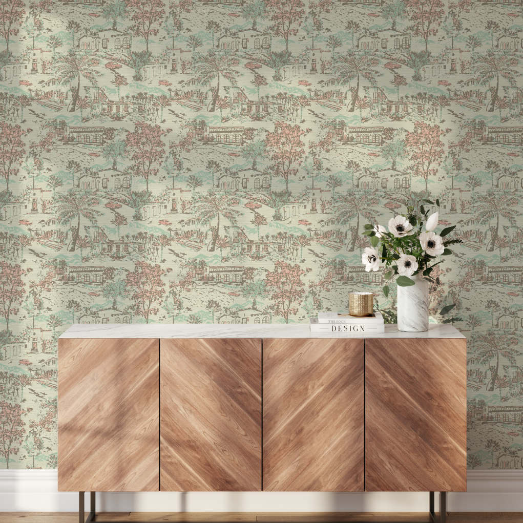 Room With A View Scenic Toile Wallpaper