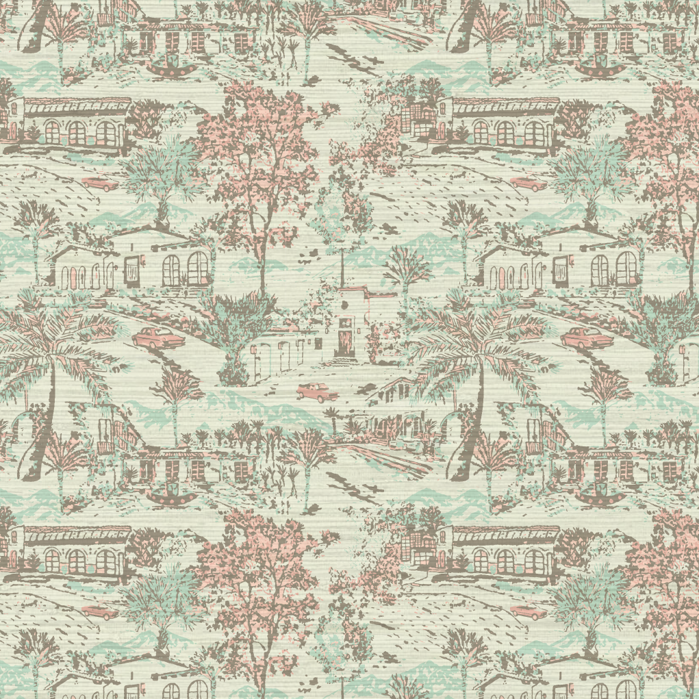 Room With A View Scenic Toile Wallpaper