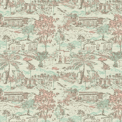 Room With A View Scenic Toile Wallpaper