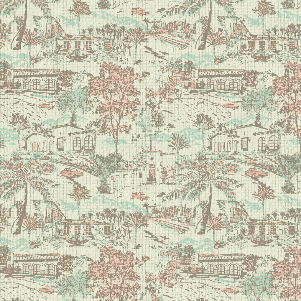 Room With A View Scenic Toile Wallpaper
