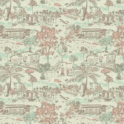 Room With A View Scenic Toile Wallpaper