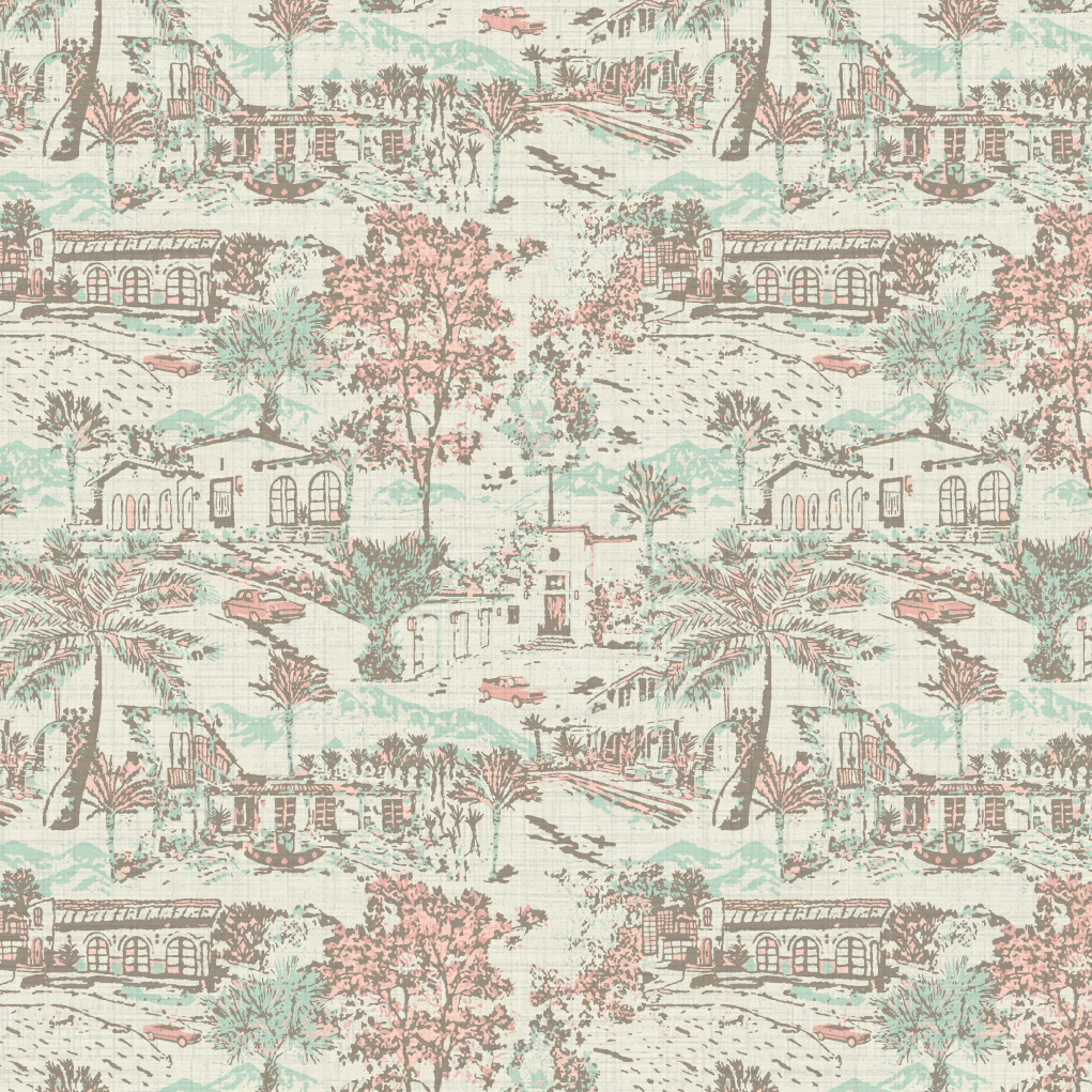 Room With A View Scenic Toile Wallpaper