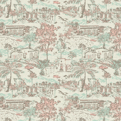 Room With A View Scenic Toile Wallpaper