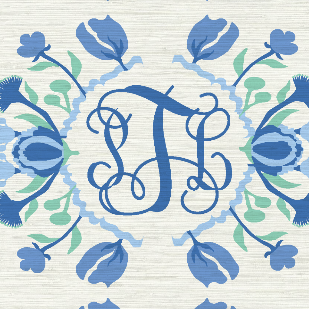Evelyn Floral Stripe Wallpaper by June St. George