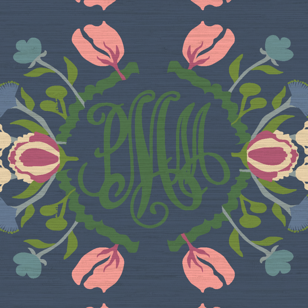 Evelyn Floral Stripe Wallpaper by June St. George