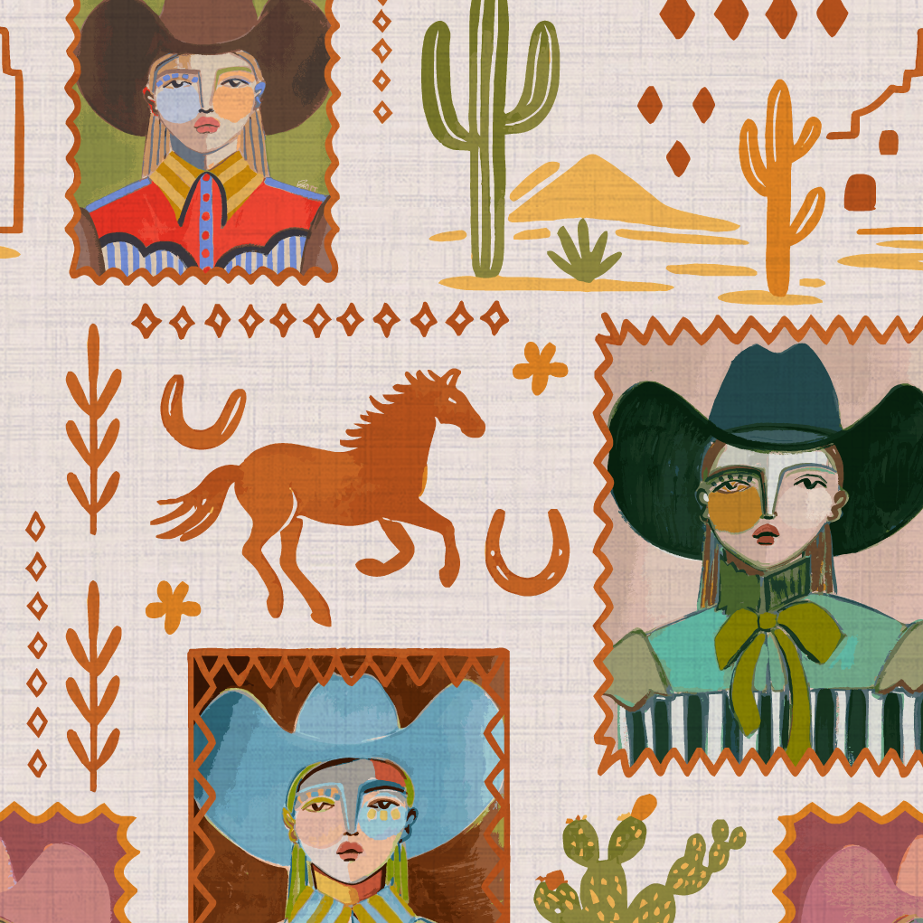 Howdy Darlin' Cowgirl Wallpaper by Brittany Atkinson