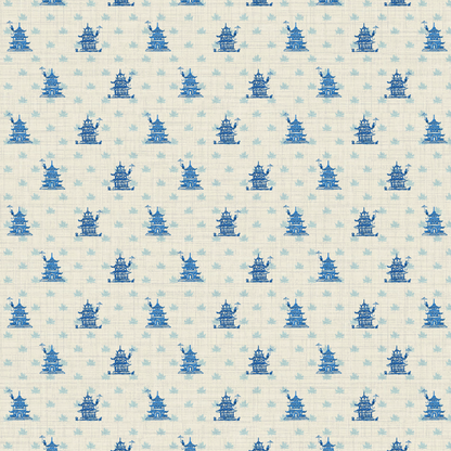 The Wanderer Mini Chinoiserie Pagodas Wallpaper