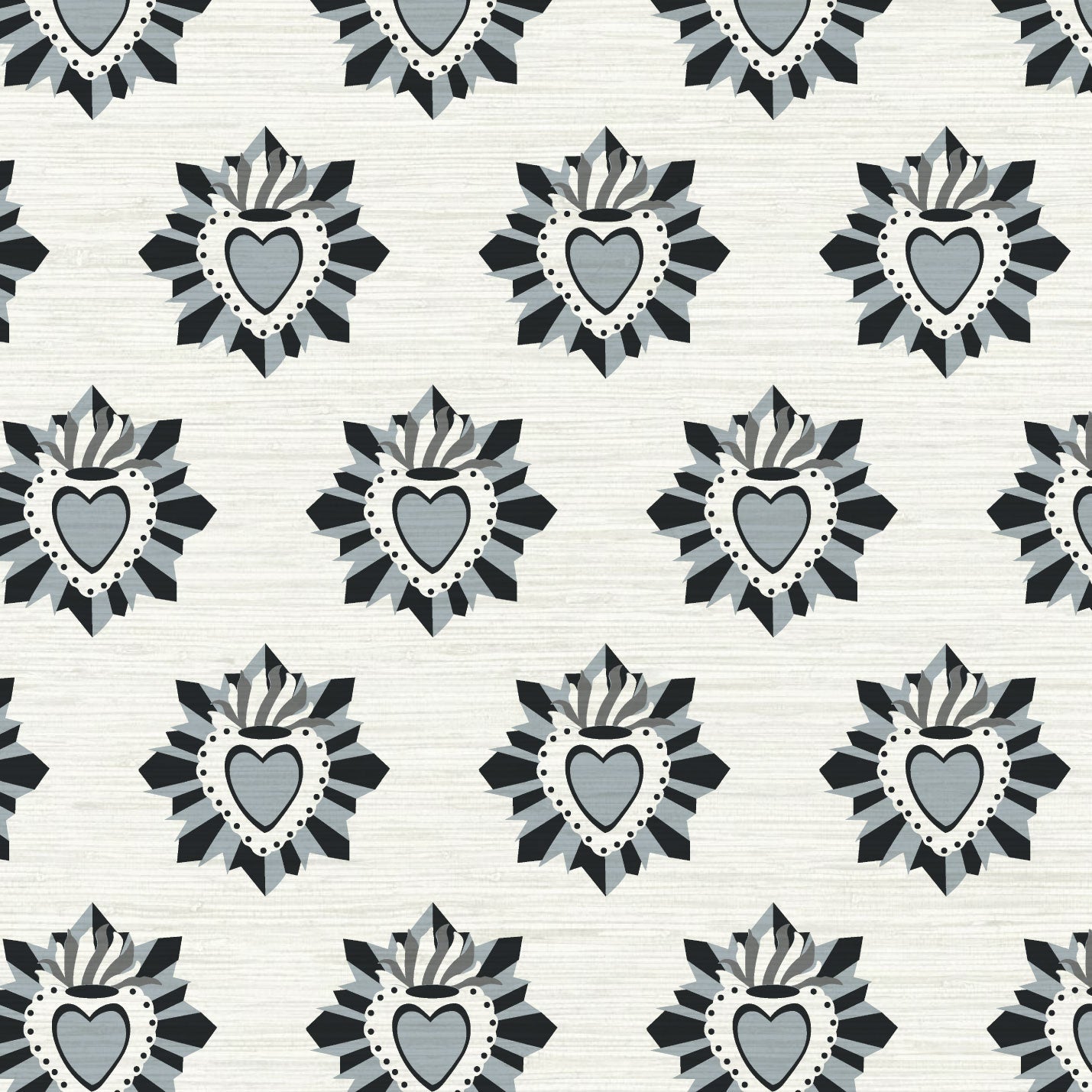 June St. George blue and white sacred burning heart wallpaper wall covering grasscloth grass cloth paper weave textured custom luxury natural woman artist women contemporary modern interior design bold tailor made Eco-Friendly
Non-toxic
High-quality 
Sustainable
Retro chic
Grand millennial
Maximalism 
Traditional
Dopamine decor
girly
