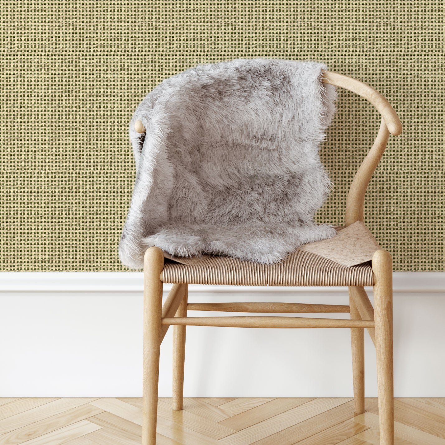 Sage Advice Green Basketweave Textured Paperweave Wallpaper