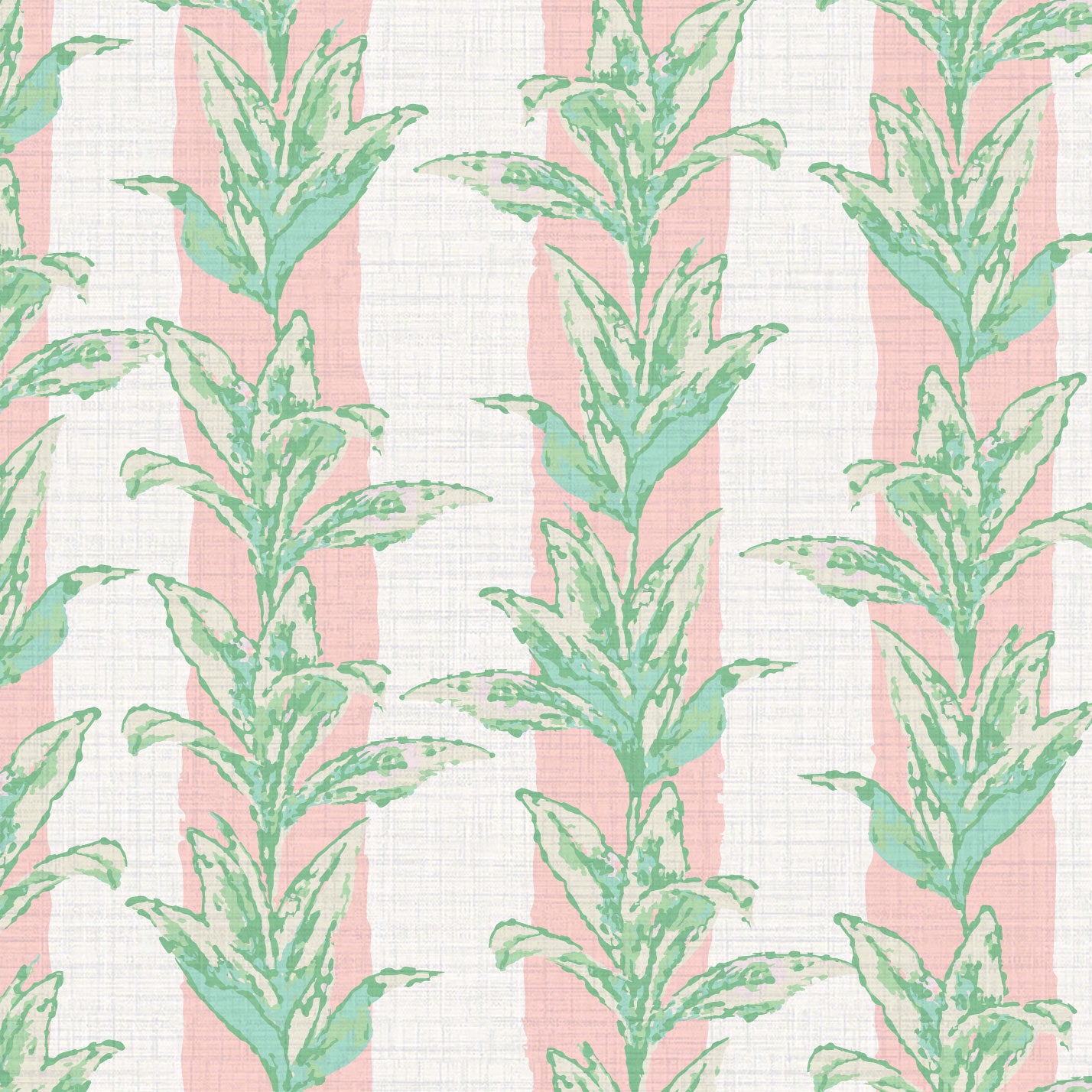 Sanibel Stripe Palm Leaf Wallpaper